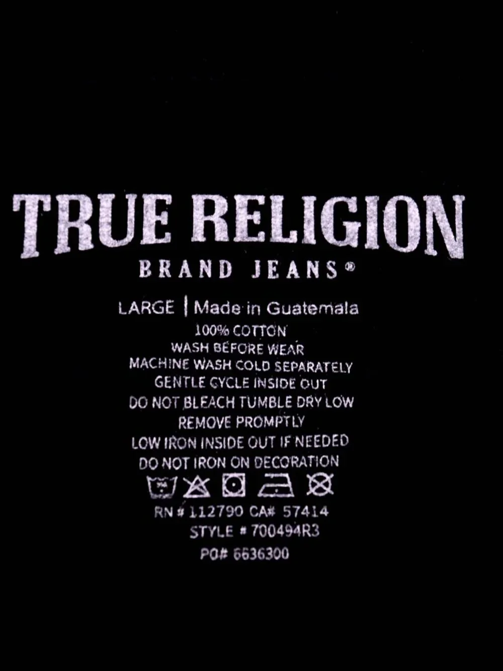 True Religion Shirt, Long Sleeve Tee, Men's Graphic Shirt, Streetwear Shirt, Cot